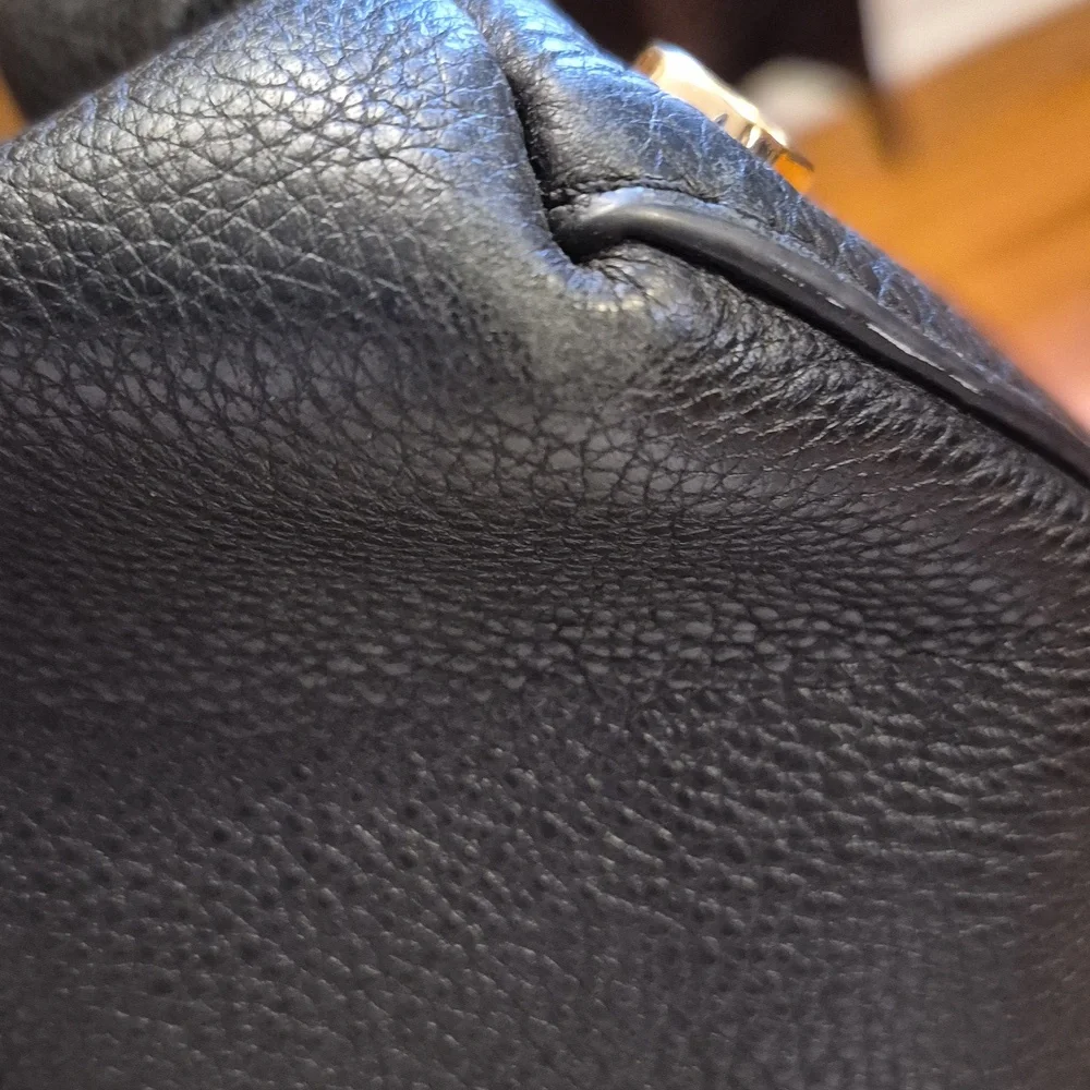 Michael Kors Evie Black Pebbled Leather Hobo Bag